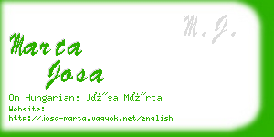 marta josa business card